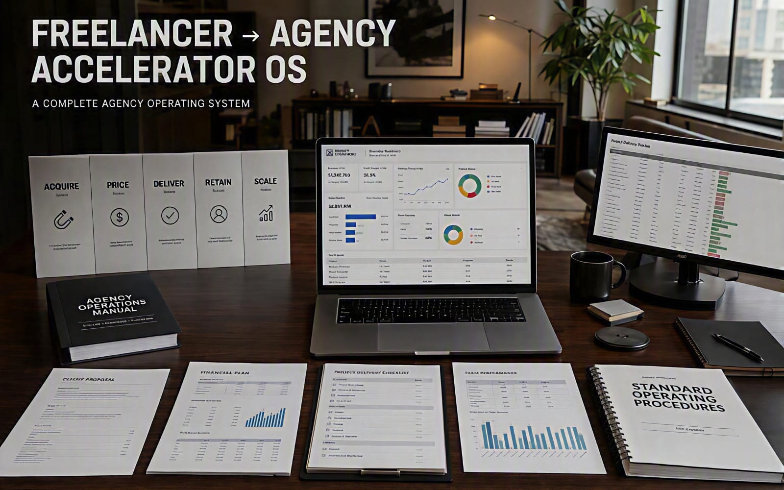 Freelancer → Agency Accelerator OS — Complete Agency Operating System, Templates, Playbooks & Excel Tools