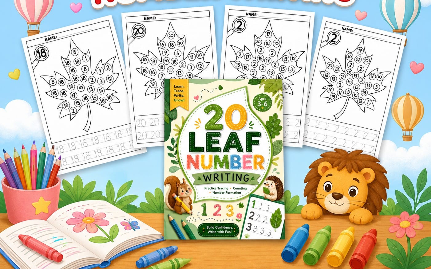 Number writing Practice workbook 0 to 20