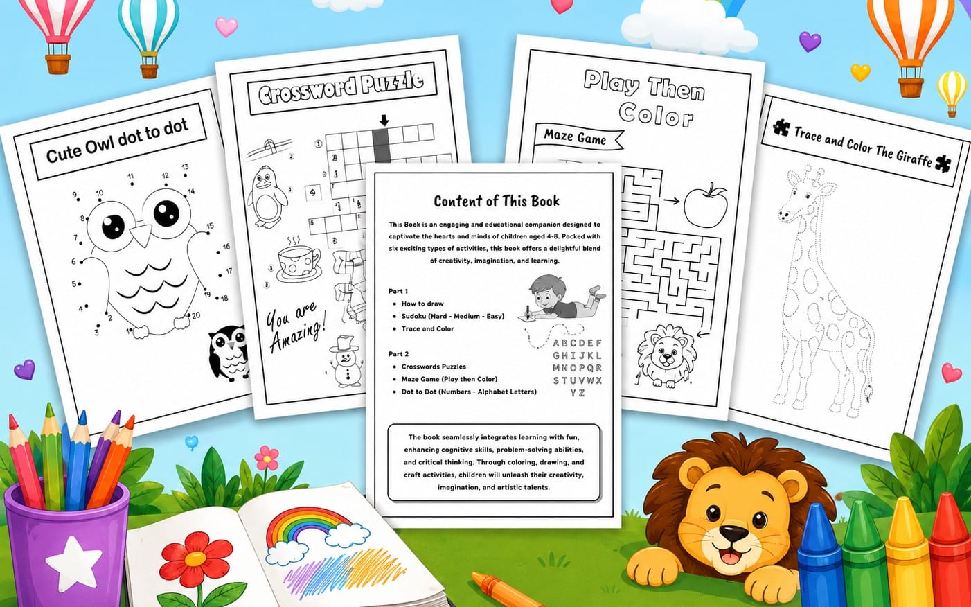 Fun & Challenging Activity worksheets for kids. Bundle