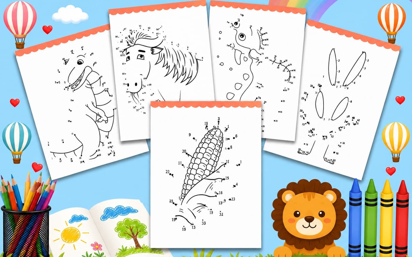 Dot to dot activity worksheet for kids