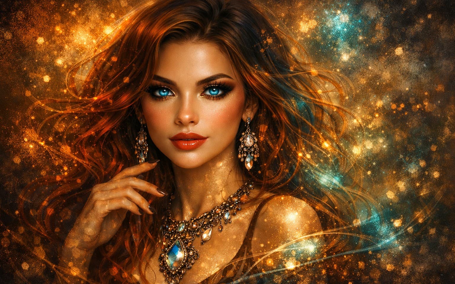 “Aurora Essence: The Enchanted Portrait” –
