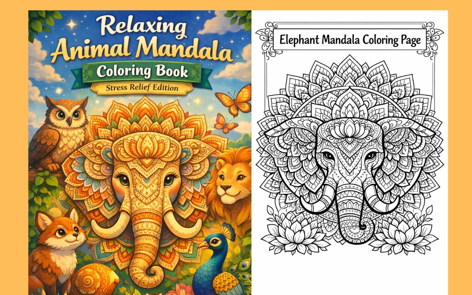Relax & Color – Animal Mandala Collection