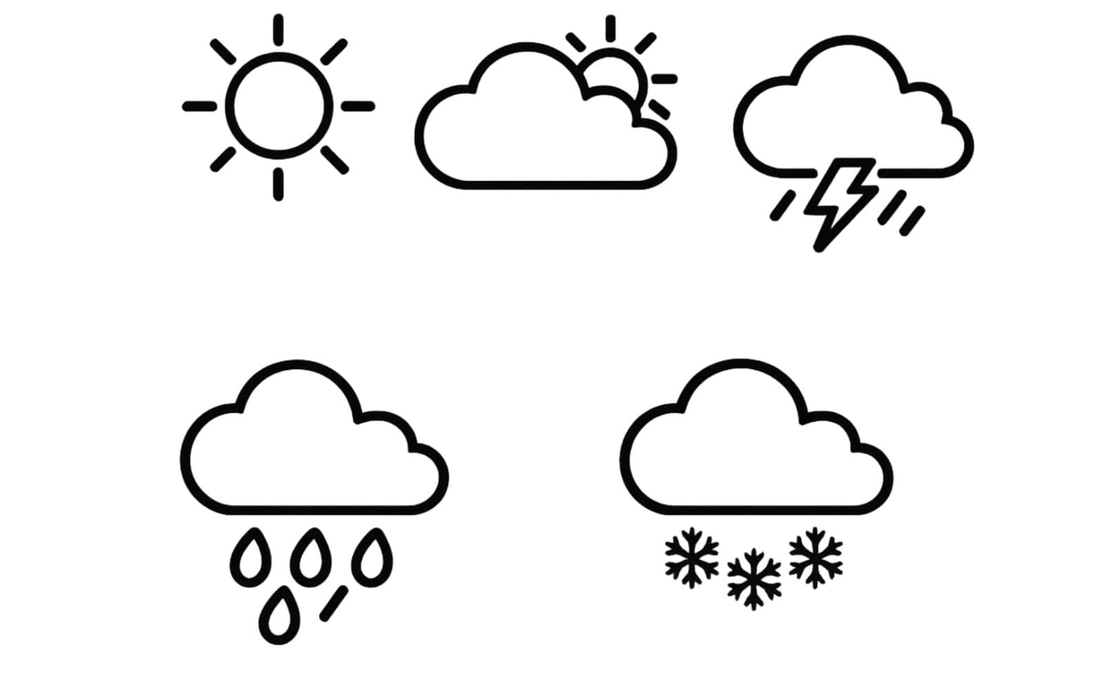 βMinimal weather icon pack vector setβ.