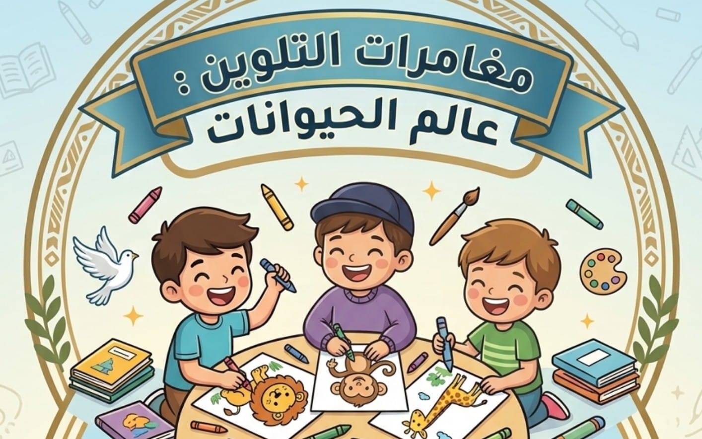 مغامرات التلوين عالم الحيوانات