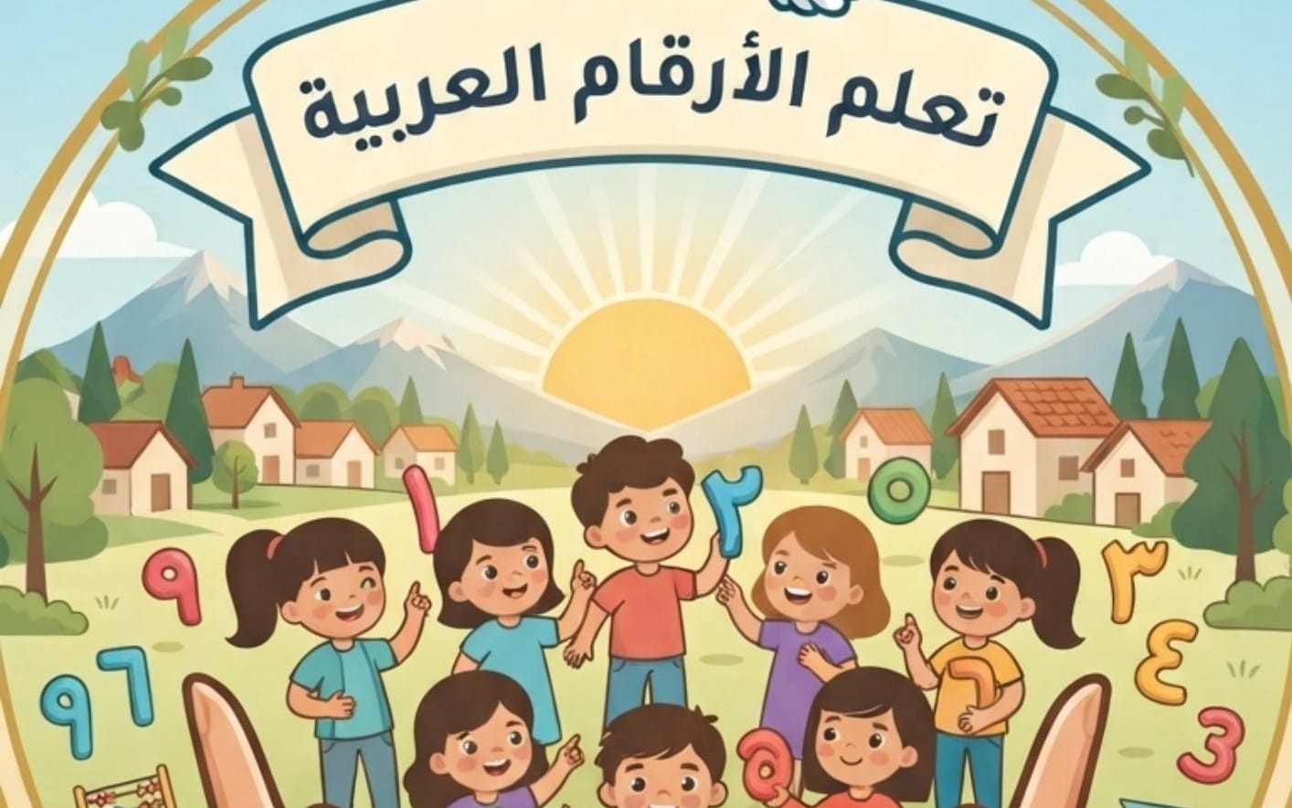 تعلم كتابة وعد الأرقام العربية 1-10 - براعم الأمل