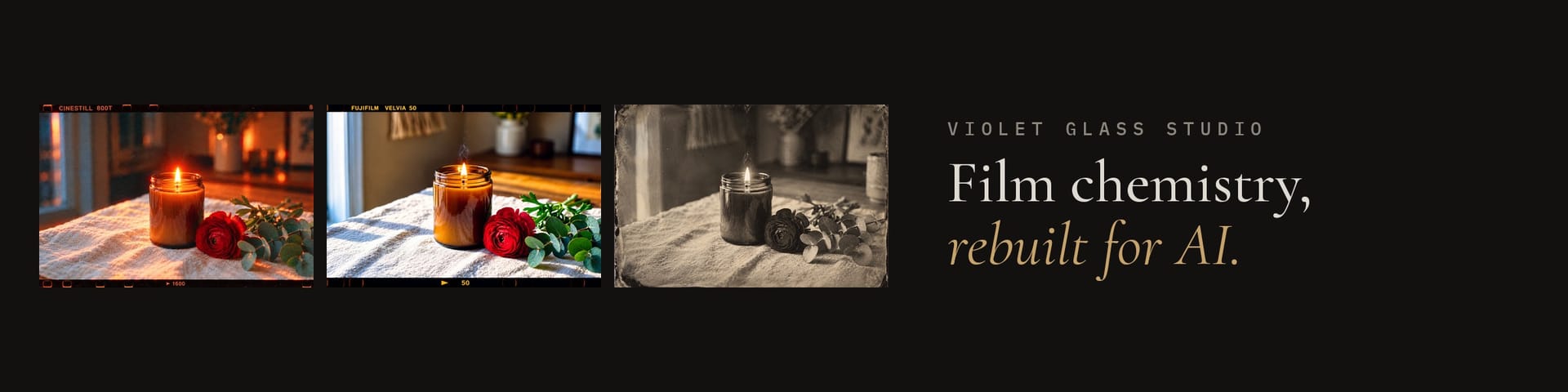 Violet Glass Studio store banner