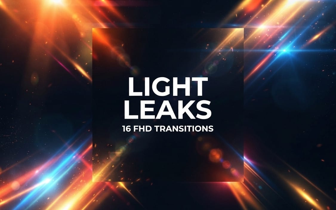Light Leaks Transition Overlays – 16 FHD Pack