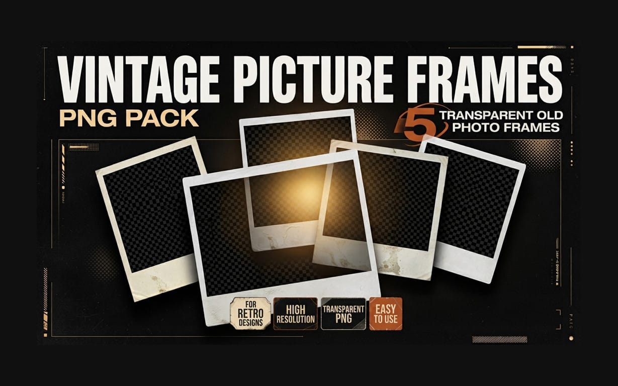 Vintage Picture Frames PNG