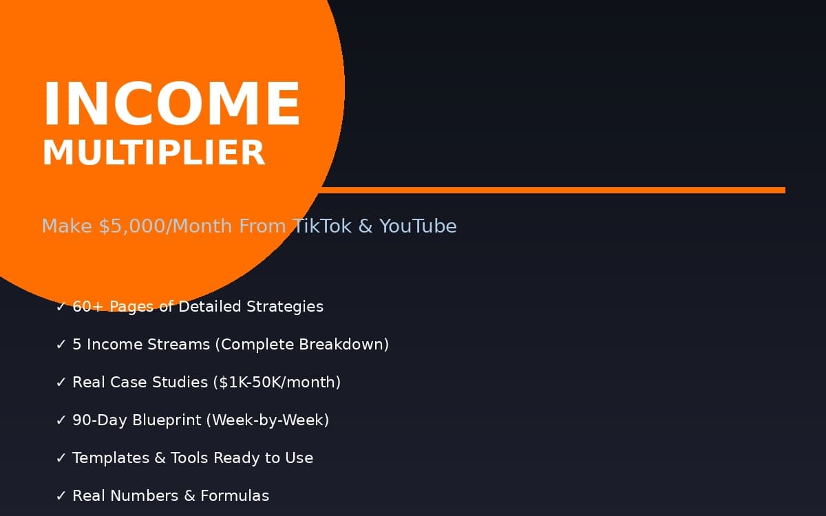 Creator Income Multiplier: Make $5,000/Month From TikTok & YouTube (Complete System)