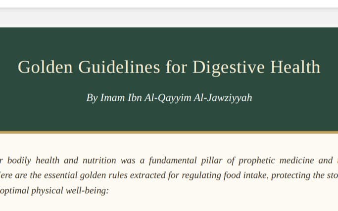 Digestive Serenity: 17 Practical Tips by Ibn al-Qayyim for Optimal Gut Health