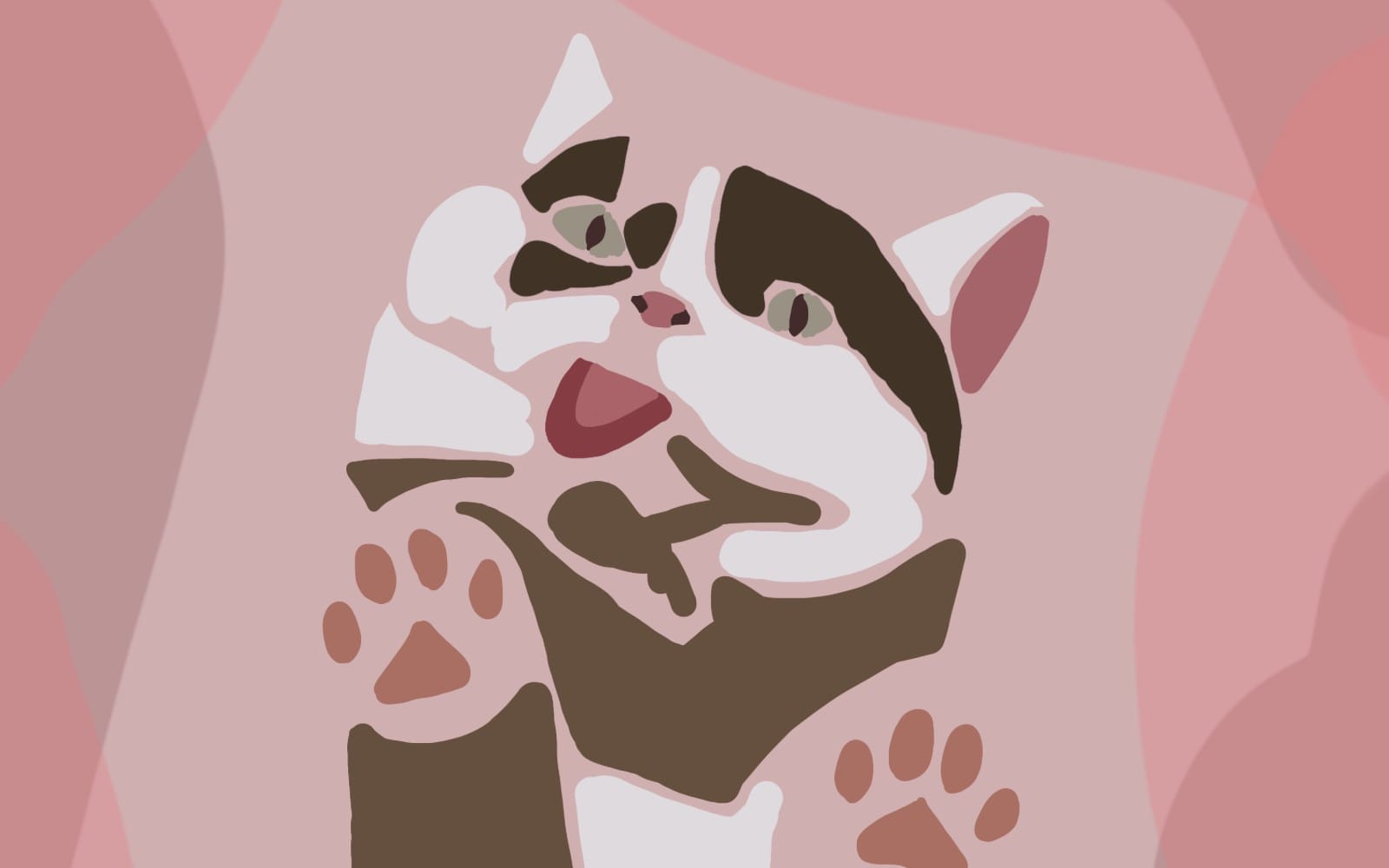 Digital painting/illustration/cute cat