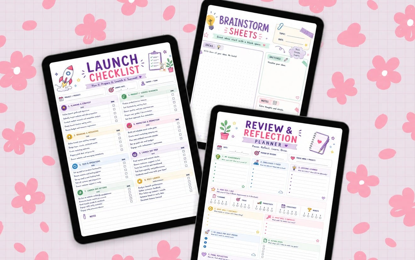 Business Planning Bundle (12 druckbare PDF-Planer)