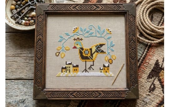 Cross Stitch PDF Pattern Yellow Bird