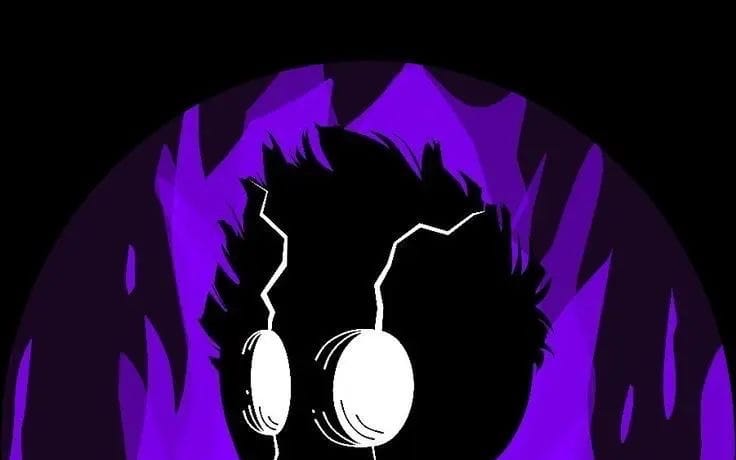 Black lighted skull