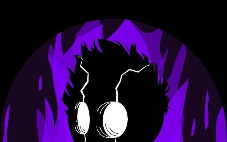Black lighted skull