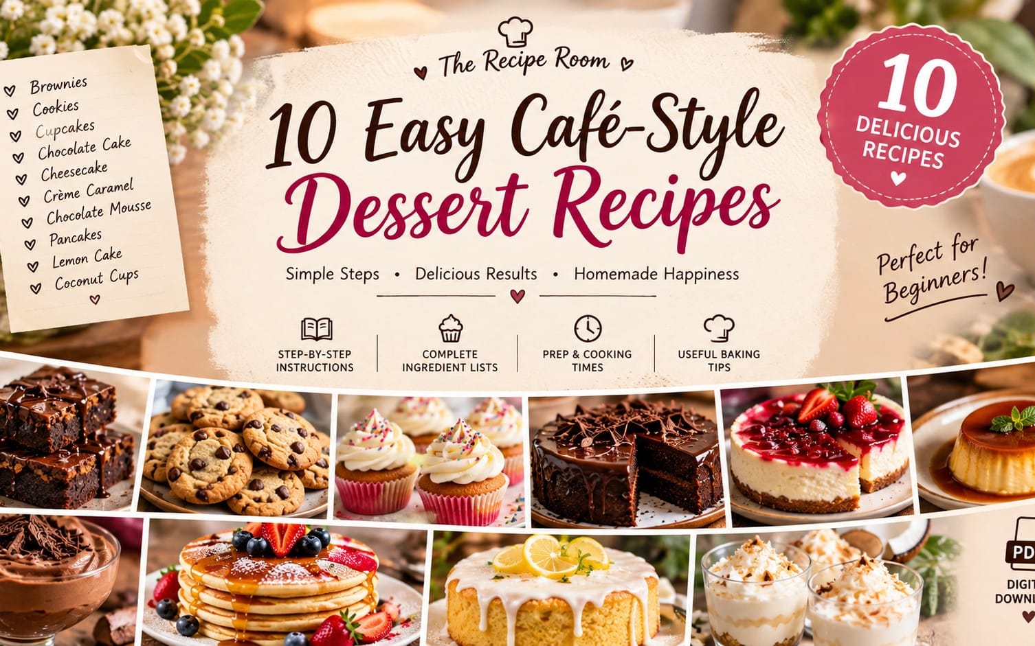10 Easy Café-Style Dessert Recipes | Brownies, Cookies, Cakes & More