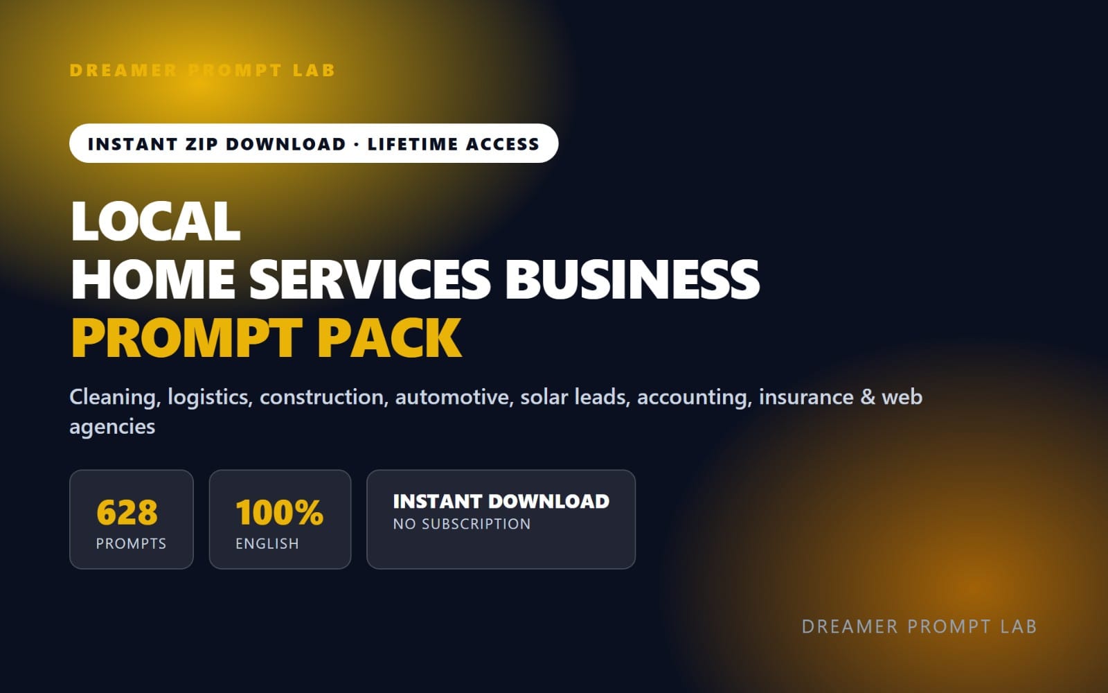 Local & Home Services Business Prompt Pack - 628 Prompts for Cleaning, Trades, Solar & Agencies