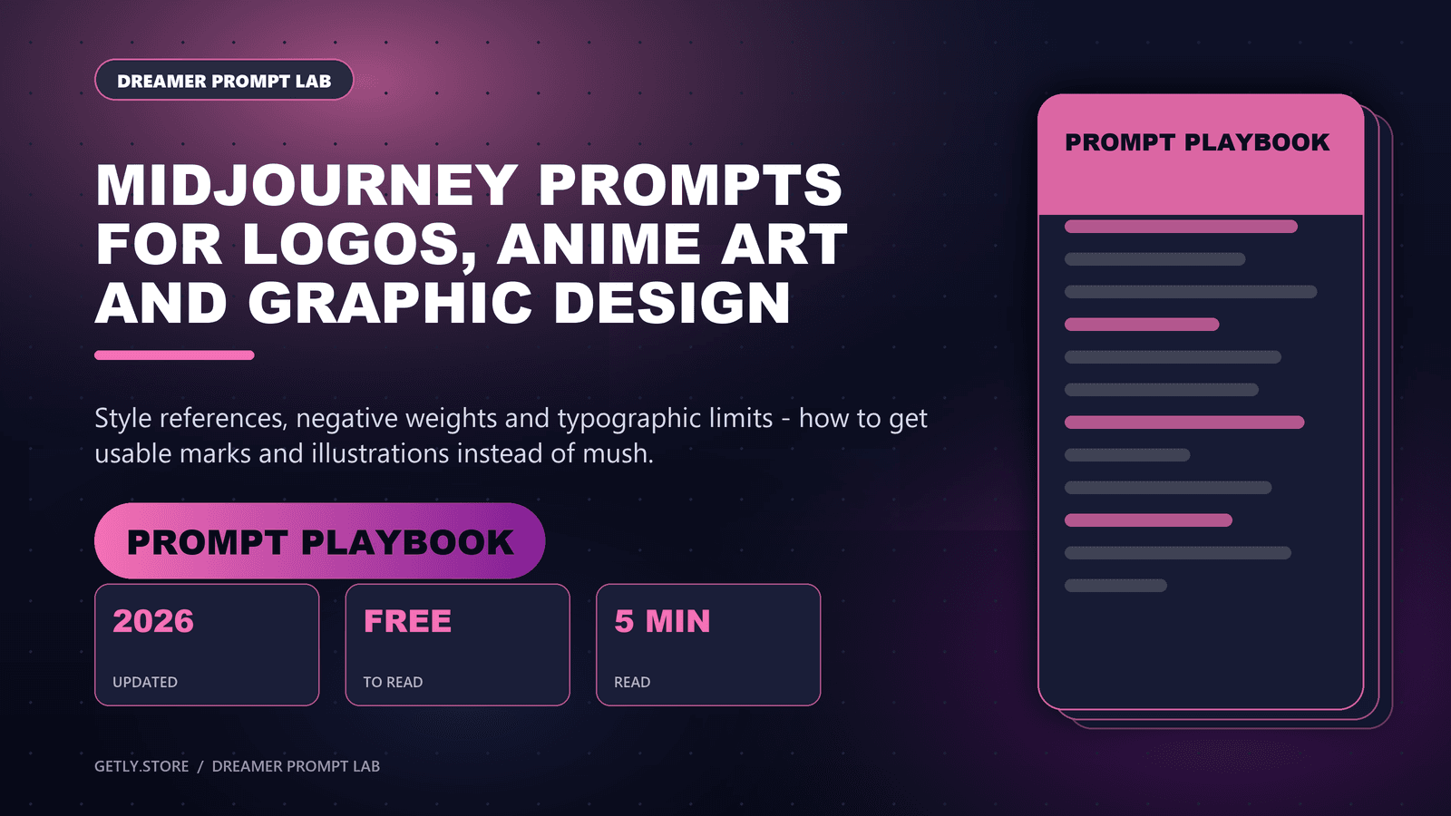 Midjourney Prompts for Logos, Anime Art and Graphic Design
