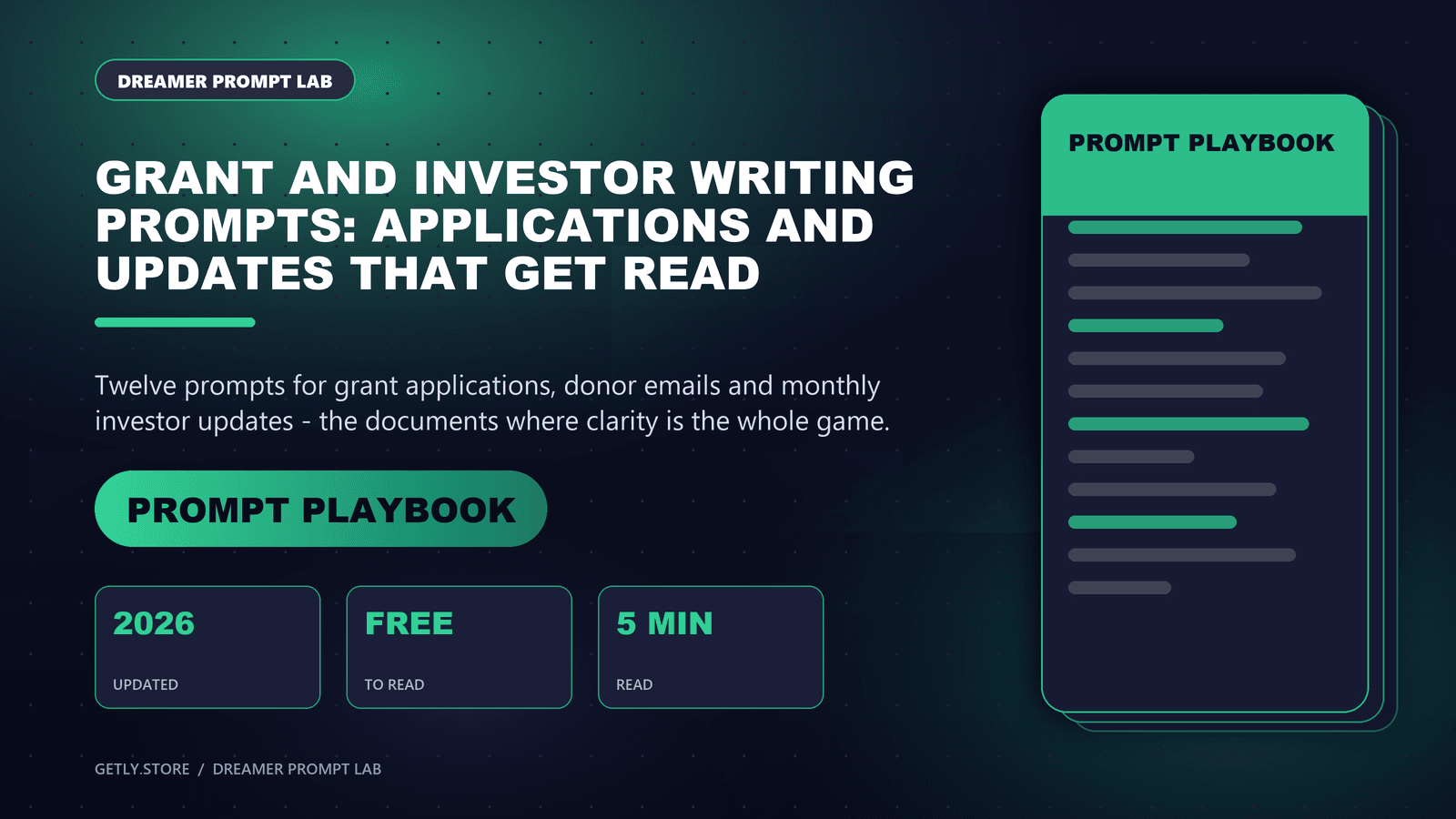 Grant and Investor Writing Prompts: Applications and Updates That Get Read