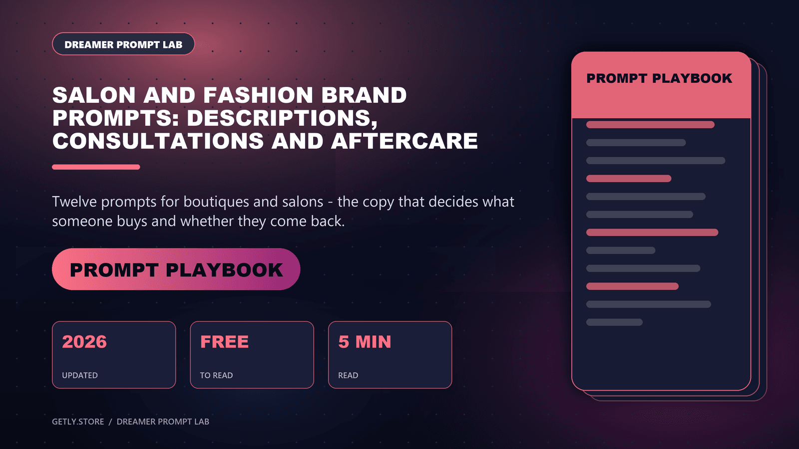 Salon and Fashion Brand Prompts: Descriptions, Consultations and Aftercare