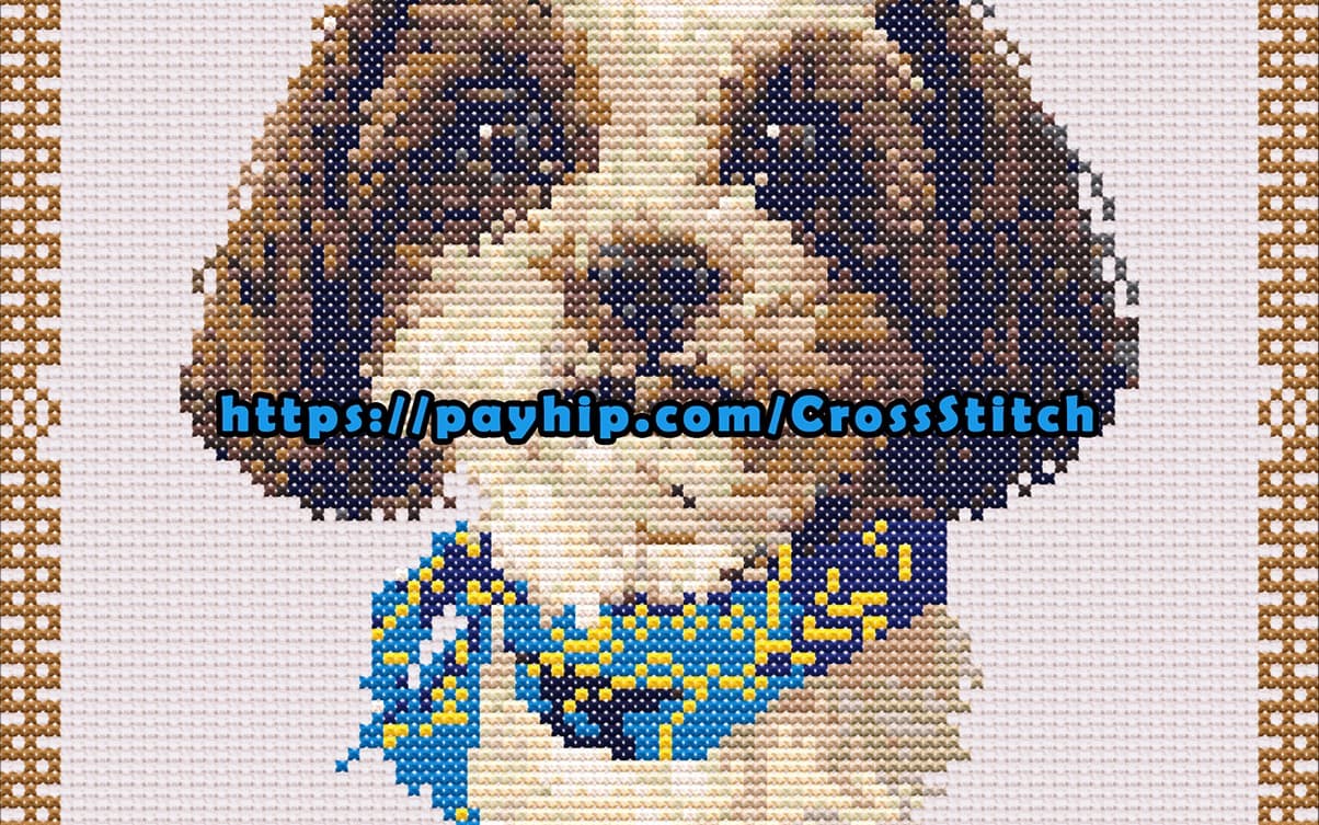 Dog Head - Cross-stitch Pattern PDF | Instant Download