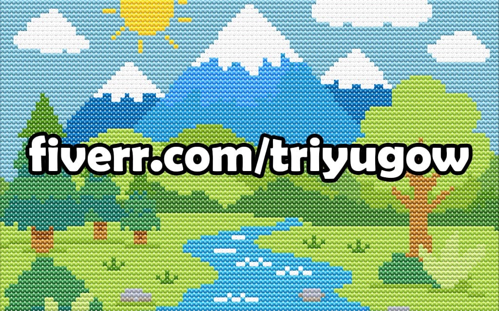 Mountain View Cross-Stitch Pattern PDF | Instant Download