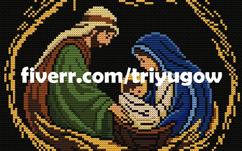 The Birth of Jesus Christ - Cross-Stitch Pattern PDF | Instant Download