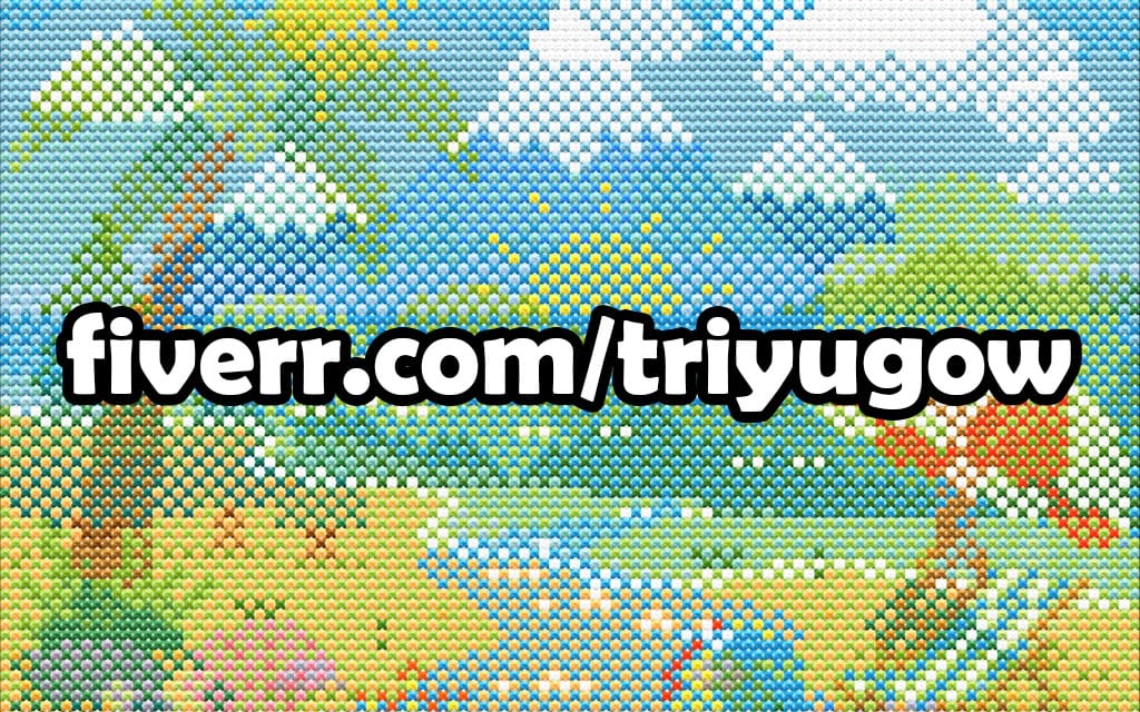 2 in 1 - Mountain View and Beach View Cross-Stitch Pattern PDF | Instant Download