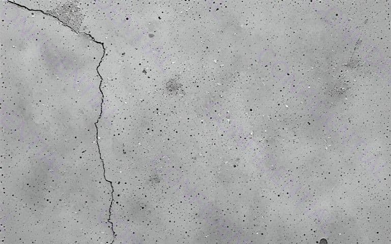 Concrete Crack Texture Close-Up Gray Weathered Wall Surface For Industrial Background And Design