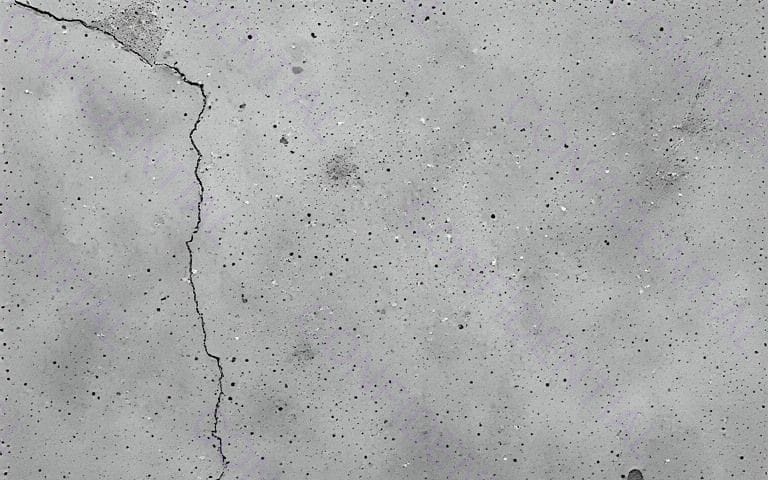 Concrete Crack Texture Close-Up Gray Weathered Wall Surface For Industrial Background And Design