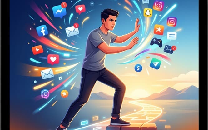 Generate image o HOW TO BUILD DISCIPLINE IN A WORLD FULL OF DISTRACTIONS