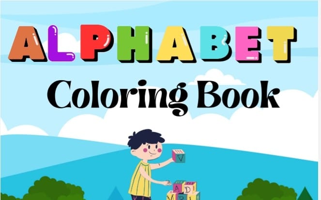 Alphabet Coloring Books, Ebook for Kids activities
