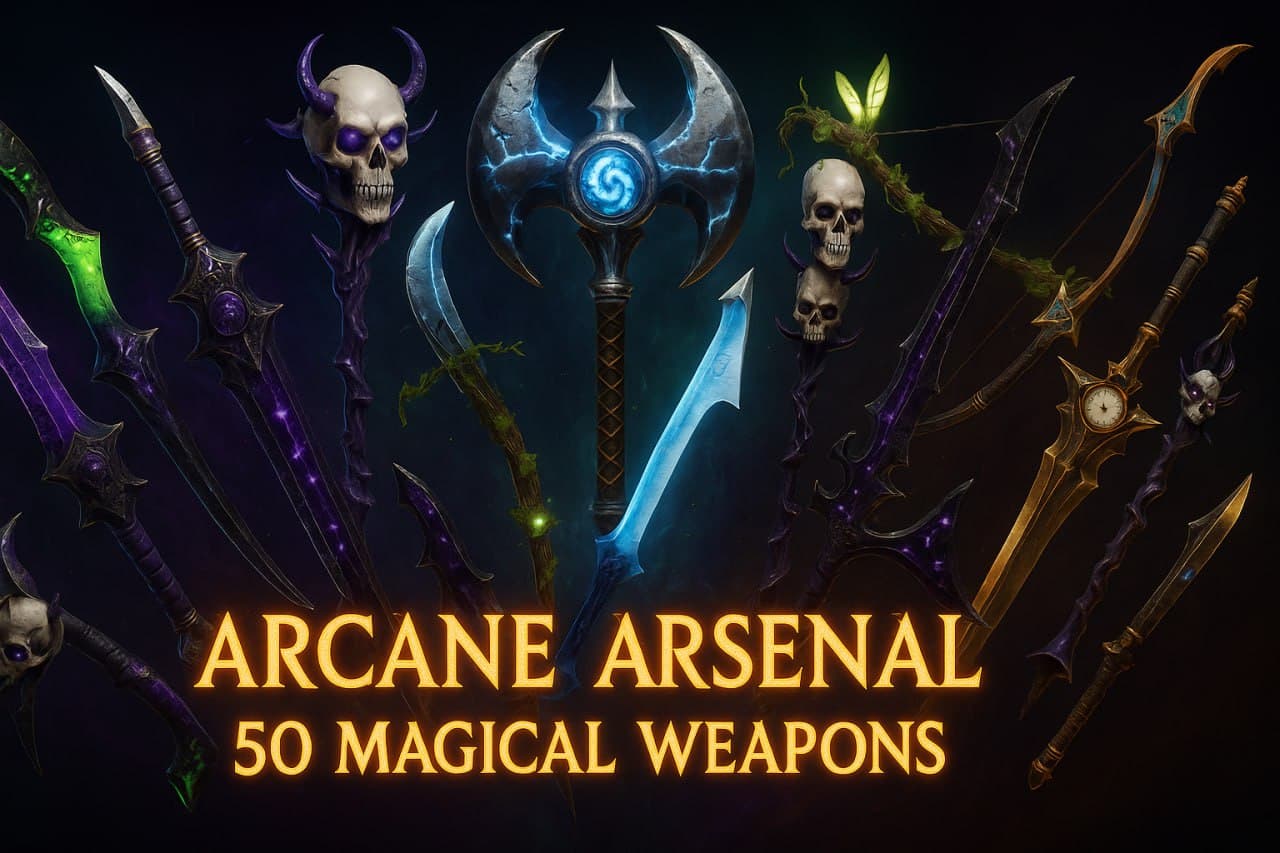 Arcane Arsenal: 50 Magical Weapons Collection Pack