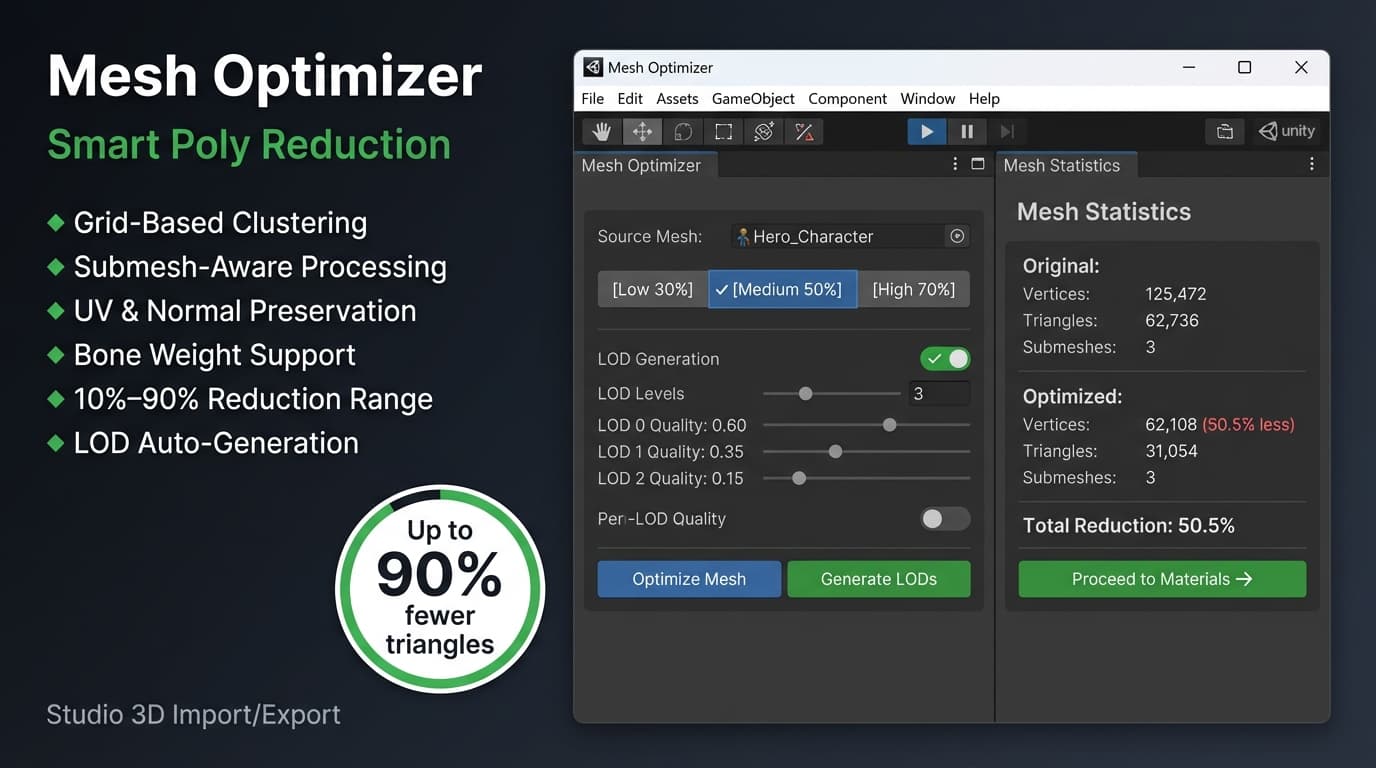 Studio 3D Import/Export — Complete Asset Pipeline
