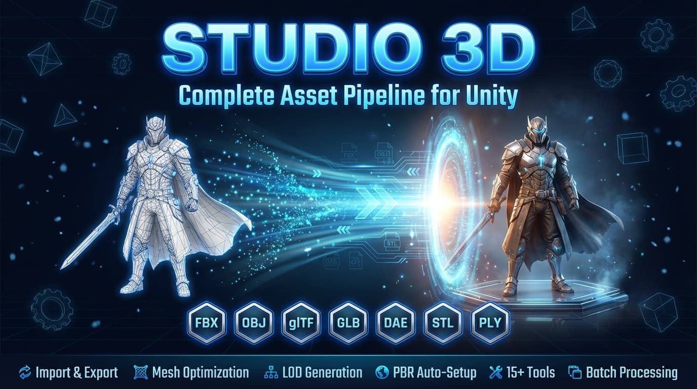 Studio 3D Import/Export — Complete Asset Pipeline