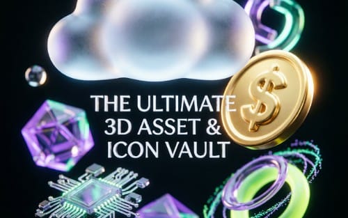The Ultimate 3D Glassmorphism & Neon Design Asset Vault