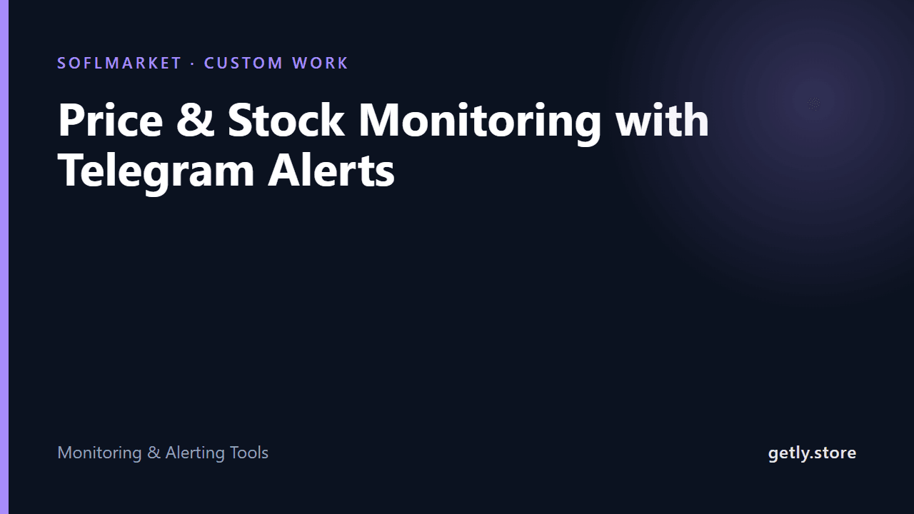 Price & Stock Monitoring with Telegram Alerts