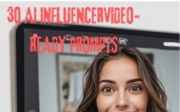 30 AI Influencer Video-Ready Prompts + Image-to-Video Guide