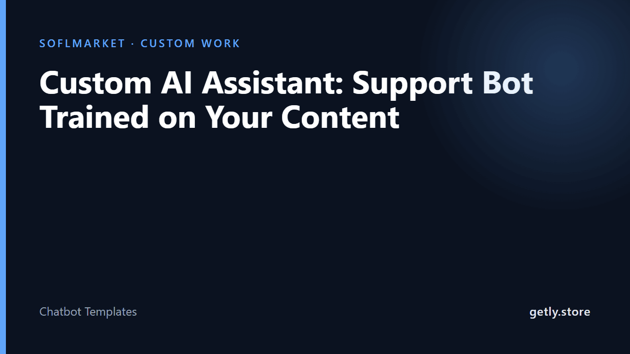 Custom AI Assistant: Support Bot Trained on Your Content