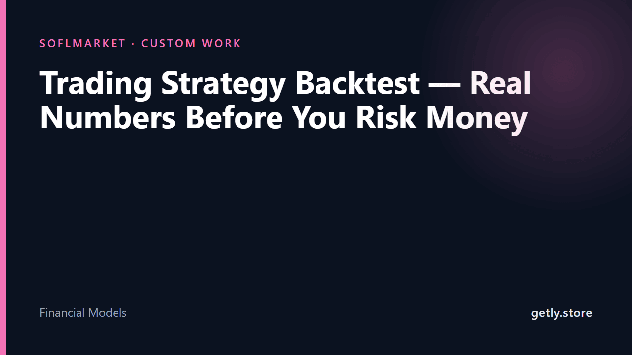 Trading Strategy Backtest — Real Numbers Before You Risk Money