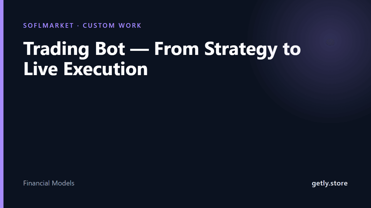 Trading Bot — From Strategy to Live Execution