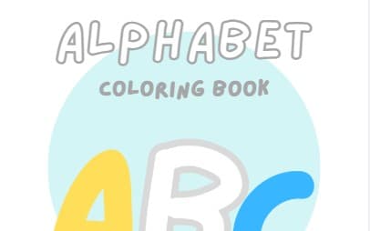 English Alphabets colouring book