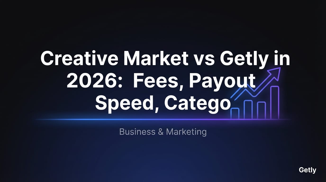 Creative Market vs Getly в 2026: сравнение комиссий, скорости выплат, покрытия категорий и лучшие...