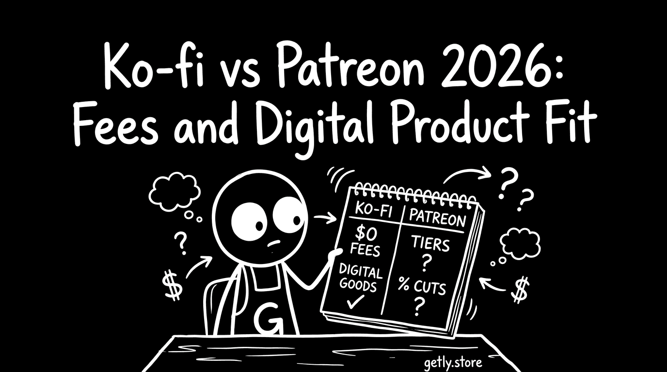 Ko-fi vs Patreon 2026: Fees and Digital Product Fit