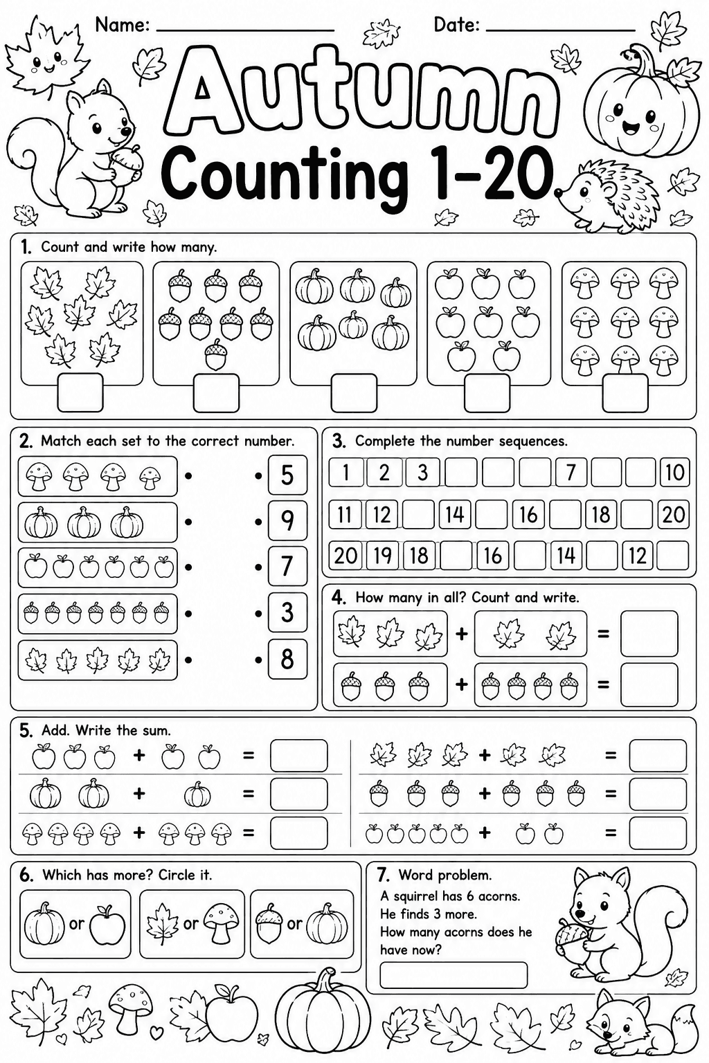 Preeschools Math Ultimate Preschool Math Worksheets Bundle | 10... | Getly