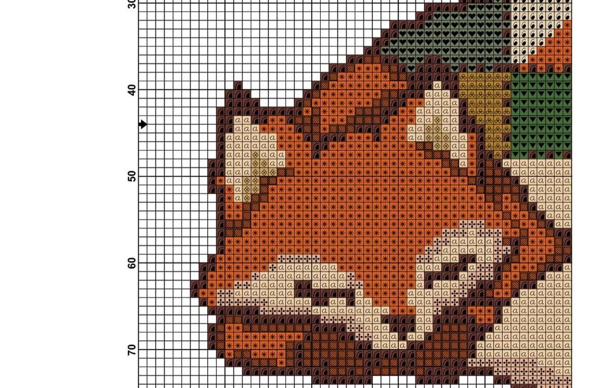 Autumun Pattern Cozy Autumn Fox Cross Stitch Pattern PDF... | Getly