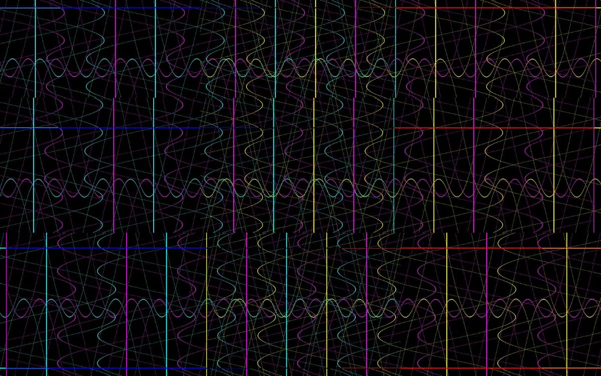 Vector. Gif Math Retro-Futuristic Waveform Abstract Vector Pattern | Getly