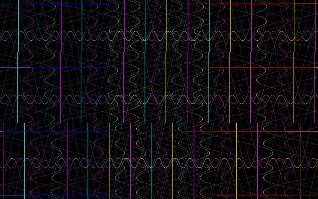 Vector. Gif Math Retro-Futuristic Waveform Abstract Vector Pattern | Getly