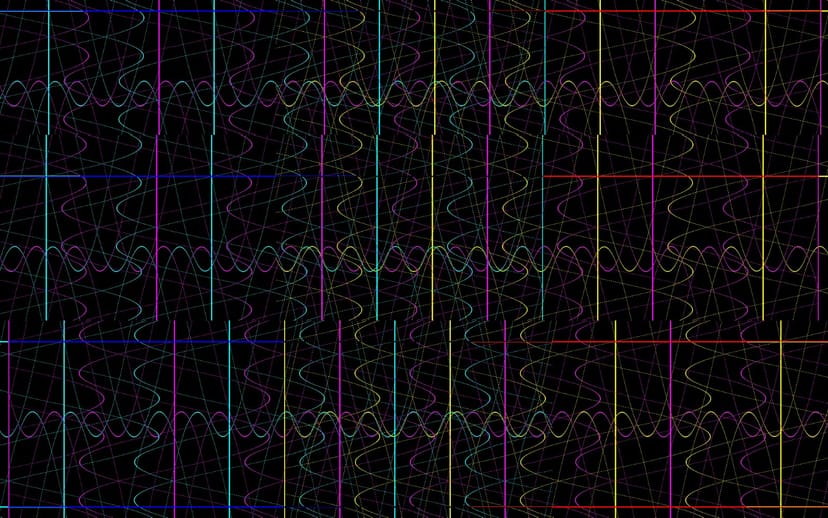 Vector. Gif Math Retro-Futuristic Waveform Abstract Vector Pattern | Getly