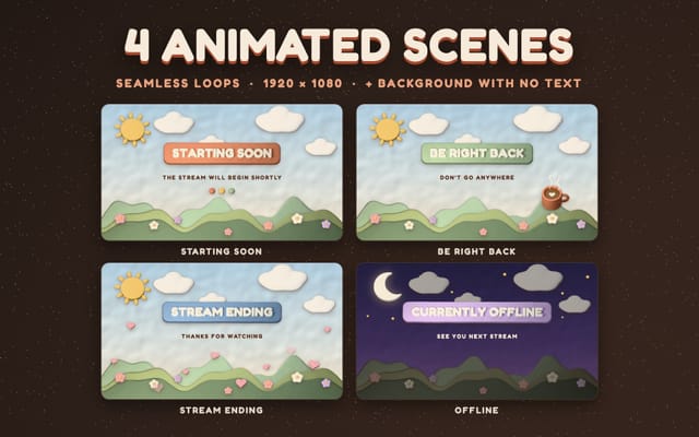 Stream Jump Clay 3D Stream Overlay Package | Getly